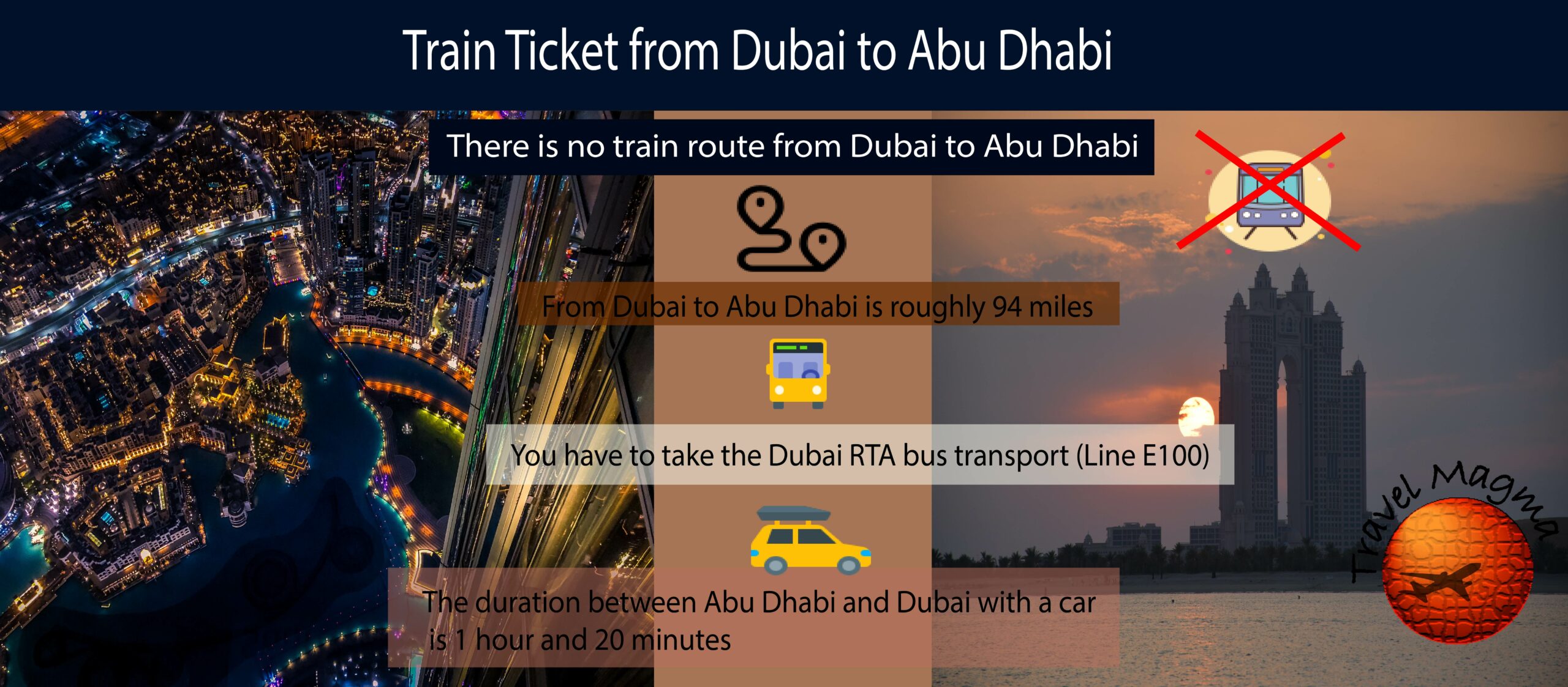 Train Ticket from Dubai to Abu Dhabi