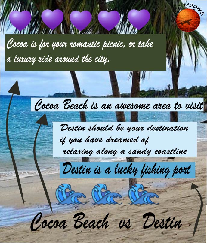 Cocoa Beach vs Destin