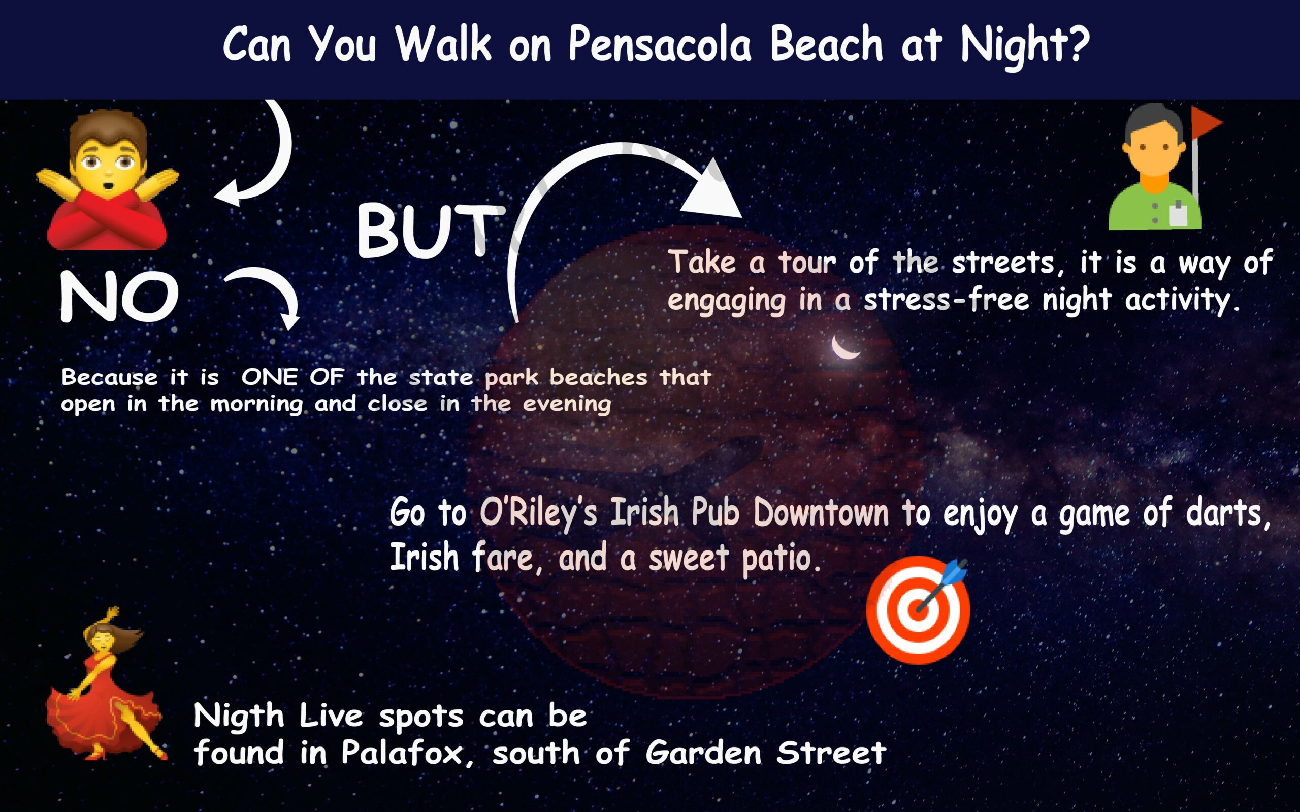 Can You Walk on Pensacola Beach at Night?