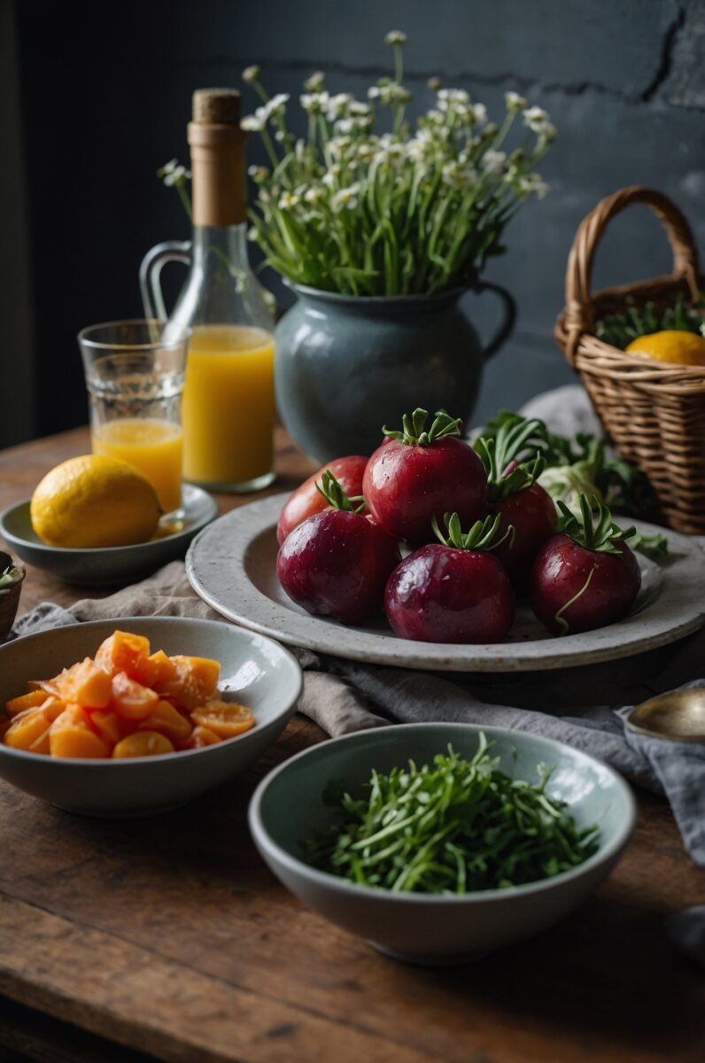 designing a meal celebration around strictly seasonal spring ingredients