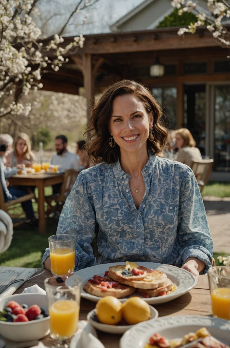 outdoor brunch during the spring season