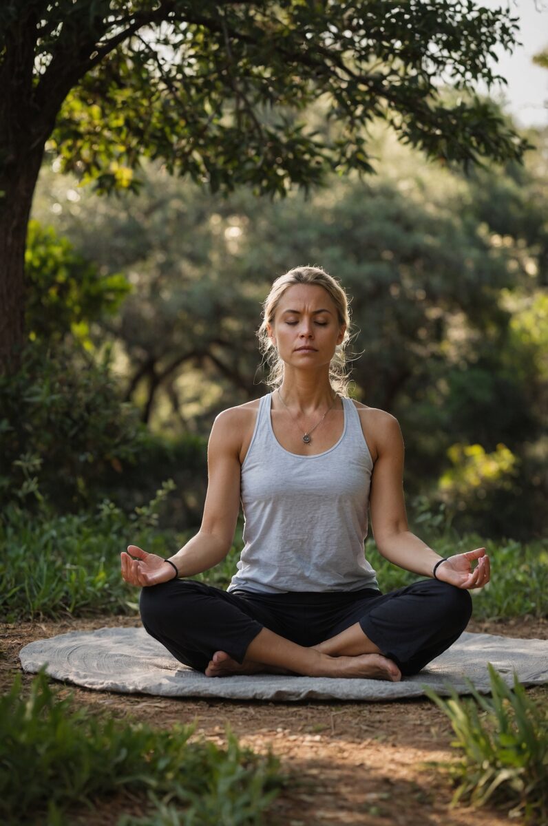 practice sunrise yoga or meditation outdoors